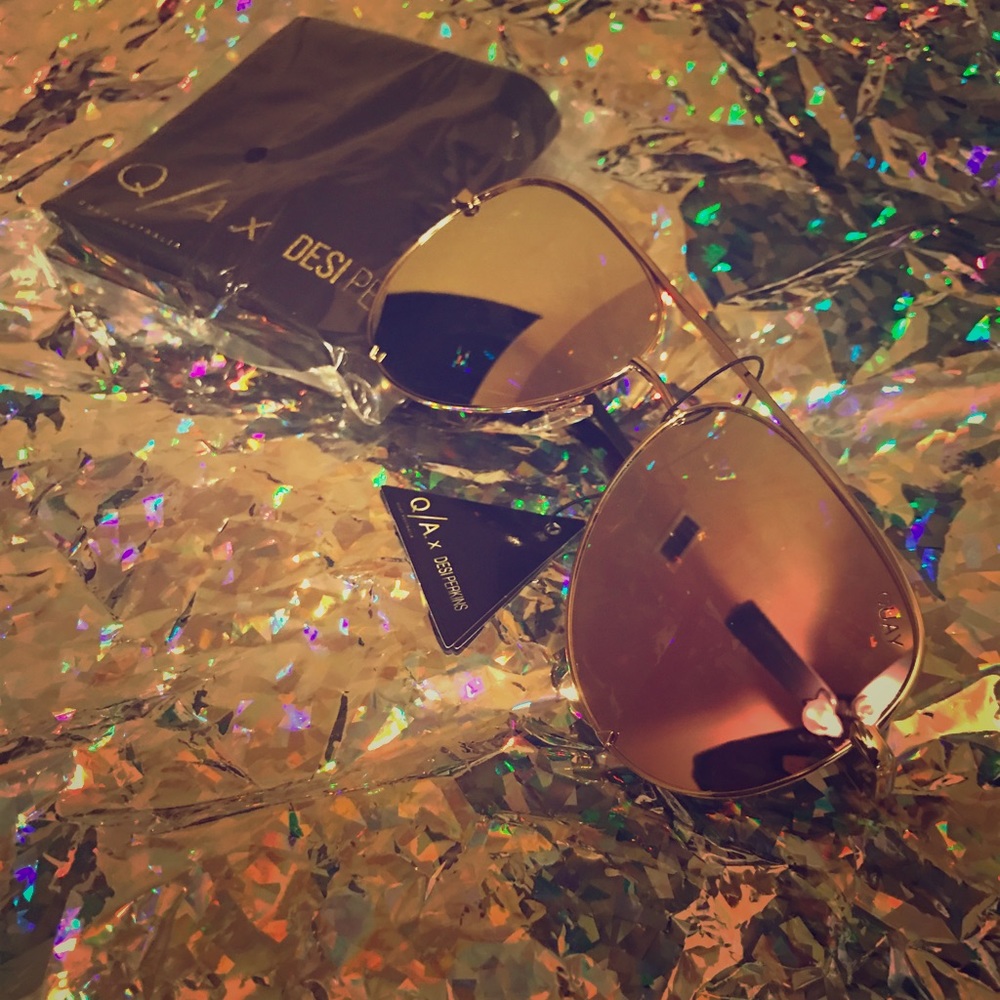 Quay x desi Perkins high key gold on gold